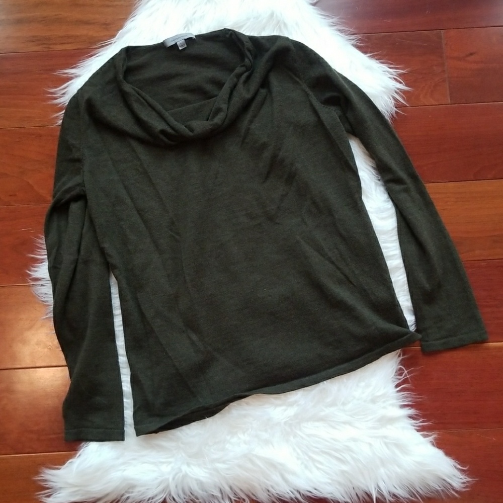 Dark green/brown cowl neck sweater